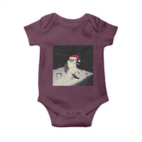 Funny Smoking Cat Christmas Meme Baby Onesie - Wonder Print Shop