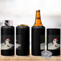 Funny Smoking Cat Christmas Meme 4 in 1 Can Cooler Tumbler - Wonder Print Shop