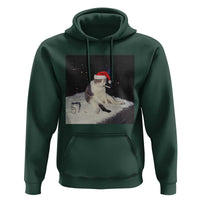 Funny Smoking Cat Christmas Meme Hoodie - Wonder Print Shop