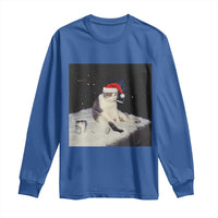 Funny Smoking Cat Christmas Meme Long Sleeve Shirt - Wonder Print Shop