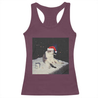 Funny Smoking Cat Christmas Meme Racerback Tank Top - Wonder Print Shop