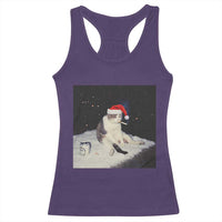 Funny Smoking Cat Christmas Meme Racerback Tank Top - Wonder Print Shop