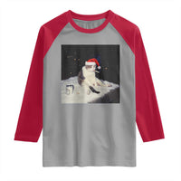 Funny Smoking Cat Christmas Meme Raglan Shirt - Wonder Print Shop