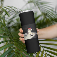 Funny Smoking Cat Christmas Meme Skinny Tumbler - Wonder Print Shop