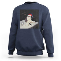 Funny Smoking Cat Christmas Meme Sweatshirt - Wonder Print Shop
