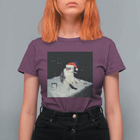 Funny Smoking Cat Christmas Meme T Shirt For Women - Wonder Print Shop