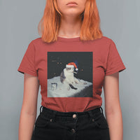 Funny Smoking Cat Christmas Meme T Shirt For Women - Wonder Print Shop