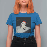 Funny Smoking Cat Christmas Meme T Shirt For Women - Wonder Print Shop