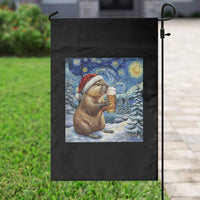 Otter Beer Christmas Garden Flag Starry Night Van Gogh - Wonder Print Shop