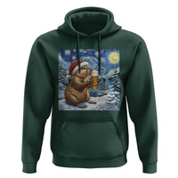 Otter Beer Christmas Hoodie Starry Night Van Gogh - Wonder Print Shop