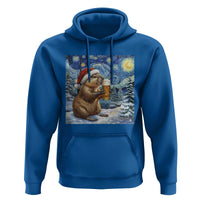 Otter Beer Christmas Hoodie Starry Night Van Gogh - Wonder Print Shop