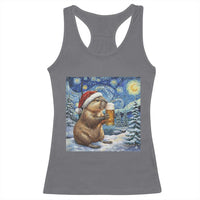Otter Beer Christmas Racerback Tank Top Starry Night Van Gogh - Wonder Print Shop