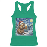 Otter Beer Christmas Racerback Tank Top Starry Night Van Gogh - Wonder Print Shop