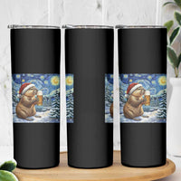 Otter Beer Christmas Skinny Tumbler Starry Night Van Gogh - Wonder Print Shop