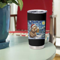 Otter Beer Christmas Tumbler Cup Starry Night Van Gogh - Wonder Print Shop