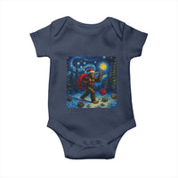 Bigfoot Christmas Baby Onesie Starry Night Van Gogh - Wonder Print Shop