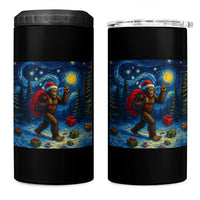 Bigfoot Christmas 4 in 1 Can Cooler Tumbler Starry Night Van Gogh - Wonder Print Shop