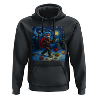 Bigfoot Christmas Hoodie Starry Night Van Gogh - Wonder Print Shop