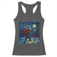 Bigfoot Christmas Racerback Tank Top Starry Night Van Gogh - Wonder Print Shop