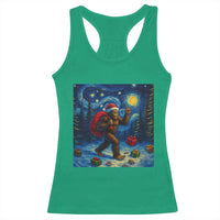 Bigfoot Christmas Racerback Tank Top Starry Night Van Gogh - Wonder Print Shop