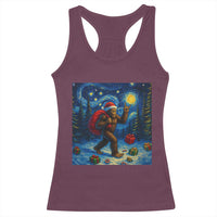 Bigfoot Christmas Racerback Tank Top Starry Night Van Gogh - Wonder Print Shop