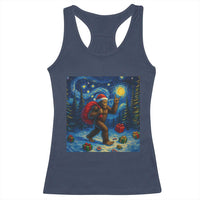 Bigfoot Christmas Racerback Tank Top Starry Night Van Gogh - Wonder Print Shop