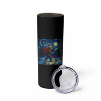 Bigfoot Christmas Skinny Tumbler Starry Night Van Gogh - Wonder Print Shop