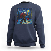 Bigfoot Christmas Sweatshirt Starry Night Van Gogh - Wonder Print Shop