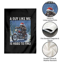 Funny Bigfoot Motorcycle Christmas Garden Flag A Guy Like Me Is Hard To Forest Find - Wonder Print Shop