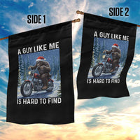 Funny Bigfoot Motorcycle Christmas Garden Flag A Guy Like Me Is Hard To Forest Find - Wonder Print Shop