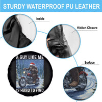 Funny Bigfoot Motorcycle Christmas Spare Tire Cover A Guy Like Me Is Hard To Forest Find - Wonder Print Shop