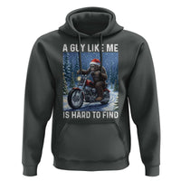 Funny Bigfoot Motorcycle Christmas Hoodie A Guy Like Me Is Hard To Forest Find - Wonder Print Shop