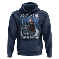 Funny Bigfoot Motorcycle Christmas Hoodie A Guy Like Me Is Hard To Forest Find - Wonder Print Shop