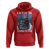 Funny Bigfoot Motorcycle Christmas Hoodie A Guy Like Me Is Hard To Forest Find - Wonder Print Shop