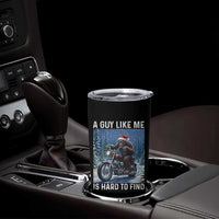 Funny Bigfoot Motorcycle Christmas Tumbler Cup A Guy Like Me Is Hard To Forest Find - Wonder Print Shop
