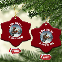 Funny Bigfoot Motorcycle Xmas Ceramic Ornament Sasquatch Rock On Hand Xmas - Wonder Print Shop