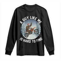 Funny Bigfoot Motorcycle Christmas Long Sleeve Shirt Sasquatch Rock On Hand Xmas - Wonder Print Shop