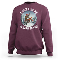 Funny Bigfoot Motorcycle Christmas Sweatshirt Sasquatch Rock On Hand Xmas - Wonder Print Shop