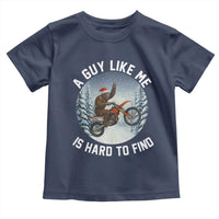 Funny Bigfoot Motorcycle Christmas Toddler T Shirt Sasquatch Rock On Hand Xmas - Wonder Print Shop