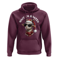 Funny Reindeer Christmas Hoodie Wait I Am Goated - Wonder Print Shop