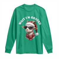 Funny Reindeer Christmas Long Sleeve Shirt Wait I Am Goated - Wonder Print Shop