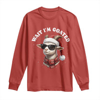 Funny Reindeer Christmas Long Sleeve Shirt Wait I Am Goated - Wonder Print Shop