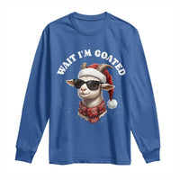 Funny Reindeer Christmas Long Sleeve Shirt Wait I Am Goated - Wonder Print Shop