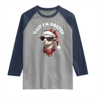 Funny Reindeer Christmas Raglan Shirt Wait I Am Goated - Wonder Print Shop