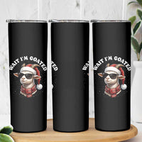 Funny Reindeer Christmas Skinny Tumbler Wait I Am Goated - Wonder Print Shop