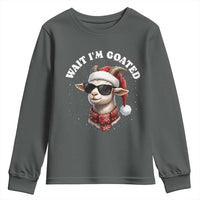 Funny Reindeer Christmas Youth Sweatshirt Wait I Am Goated - Wonder Print Shop