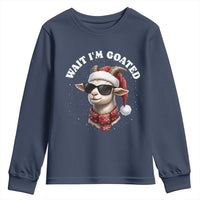 Funny Reindeer Christmas Youth Sweatshirt Wait I Am Goated - Wonder Print Shop
