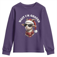Funny Reindeer Christmas Youth Sweatshirt Wait I Am Goated - Wonder Print Shop