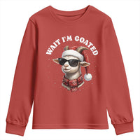 Funny Reindeer Christmas Youth Sweatshirt Wait I Am Goated - Wonder Print Shop