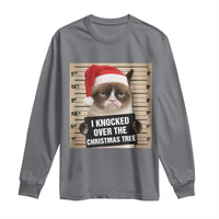 Funny Cat Mugshot Christmas Long Sleeve Shirt I Will Protect You Kitten No Matter What - Wonder Print Shop